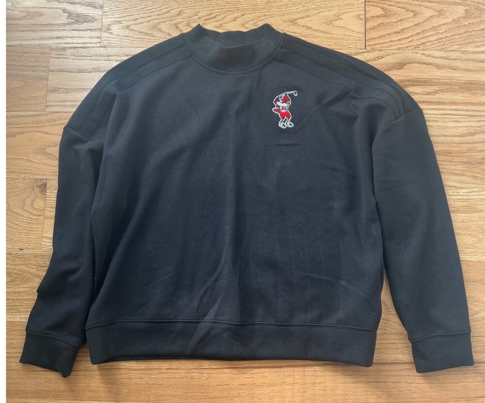 Adidas Swinging Louis University of Louisville Cardinals Mock Neck Sweatshirt